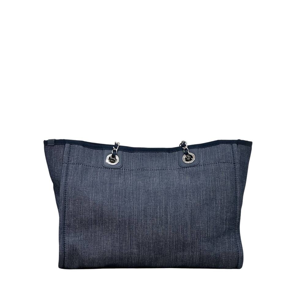 Chanel Deauville Large Denim Canvas Tote Bag - Picture 2 of 6